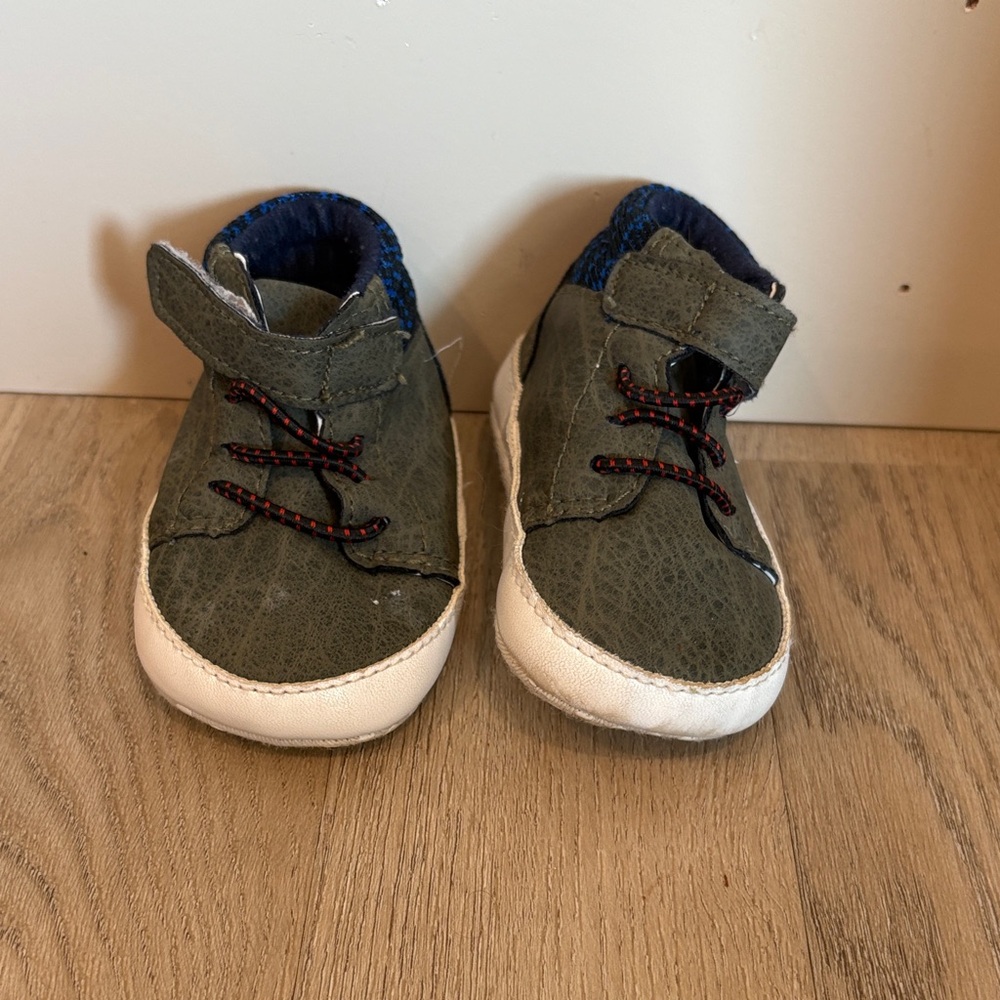 Target Green Baby Shoes with White Soles